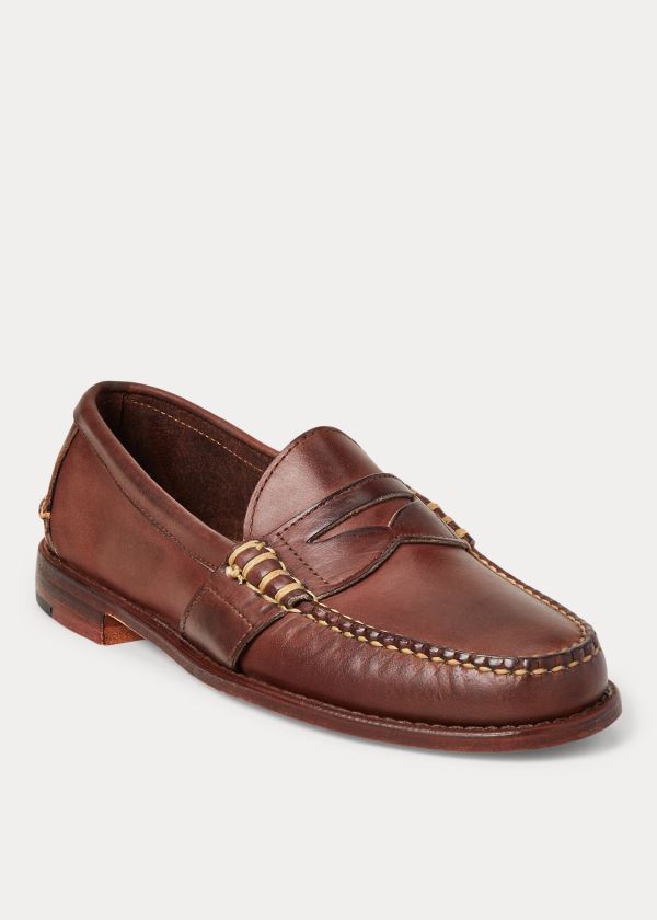 Mocasines Polo Ralph Lauren Hombre Marrom - Edric Leather Penny - IZUOQ3478